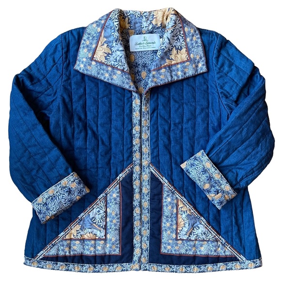 Vintage Suttles & Seawinds Canadian Made  Blue Quilted Women's Jacket - Picture 1 of 6